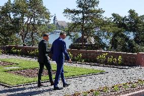 German Chancellor meets Finnish President in Naantali, Finland