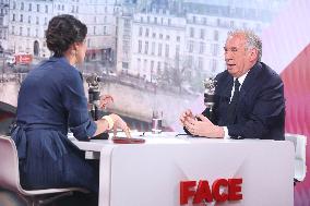 Exclusive - Francois Bayrou On RMC/BFMTV - Paris