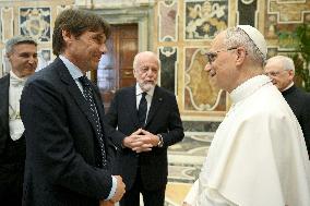 Pope Leo XIV Meets Naples’ Football Club New Champion Of Italy - Vatican