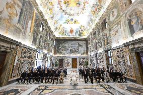 Pope Leo XIV Meets Naples’ Football Club New Champion Of Italy - Vatican