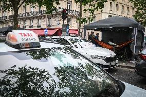 Taxi protest in Paris - FA