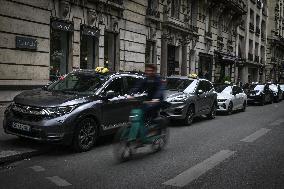 Taxi protest in Paris - FA
