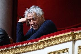 Richard Berry during the debate on the bill on the right to assistance in dying at National Assembly - Paris
