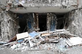 Impact of Russian overnight attack in Shevchenkivskyi district of Kyiv