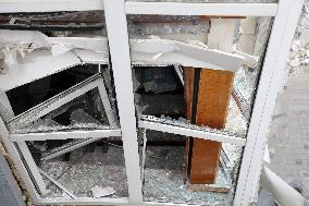 Impact of Russian overnight attack in Shevchenkivskyi district of Kyiv