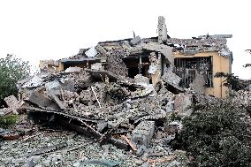 Aftermath of Russian night attack on Markhalivka village