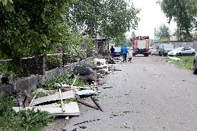 Aftermath of Russian night attack on Markhalivka village