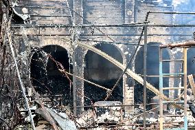 Aftermath of Russian night attack on Markhalivka village