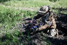 Drone operators perform combat tasks in Zaporizhzhia direction