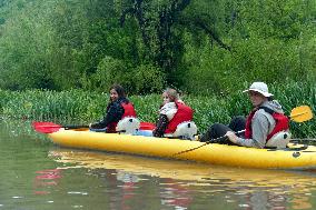 Rafting down Smotrych River in Khmelnytskyi region