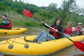 Rafting down Smotrych River in Khmelnytskyi region