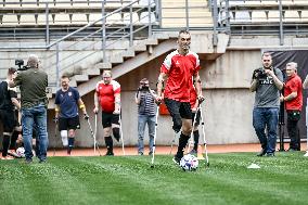 Open amp football training session held in Zaporizhzhia