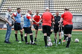 Open amp football training session held in Zaporizhzhia