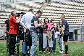 Open amp football training session held in Zaporizhzhia