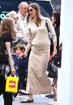 Pregnant Karlie Kloss And Her Son Out - NYC