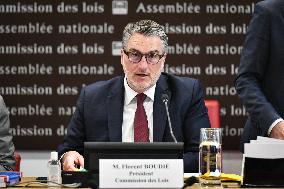 Florent Boudie at an examination session at the National Assembly in Paris - FA