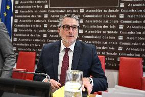 Florent Boudie at an examination session at the National Assembly in Paris - FA
