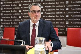 Florent Boudie at an examination session at the National Assembly in Paris - FA