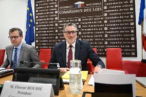 Florent Boudie at an examination session at the National Assembly in Paris - FA