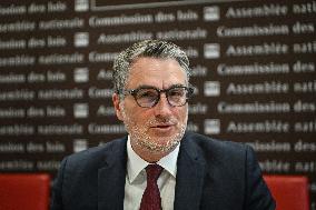 Florent Boudie at an examination session at the National Assembly in Paris - FA