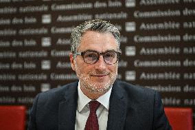 Florent Boudie at an examination session at the National Assembly in Paris - FA