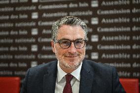 Florent Boudie at an examination session at the National Assembly in Paris - FA