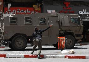 Clash During an Israeli Operation - West Bank