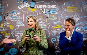 Queen Maxima Visits Phone Manufacturer Fairphone - Amsterdam