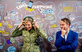 Queen Maxima Visits Phone Manufacturer Fairphone - Amsterdam