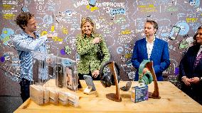 Queen Maxima Visits Phone Manufacturer Fairphone - Amsterdam
