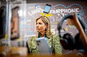 Queen Maxima Visits Phone Manufacturer Fairphone - Amsterdam