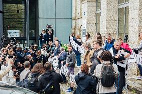 Demonstration Outside Le Scouarnec Trial - Vannes