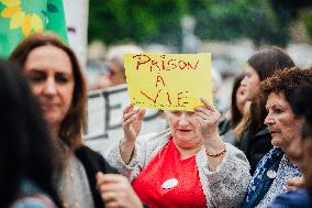 Demonstration Outside Le Scouarnec Trial - Vannes