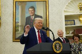 Trump Participates in a Swearing-In Ceremony for Jeanine Pirro