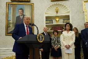 Trump Participates in a Swearing-In Ceremony for Jeanine Pirro