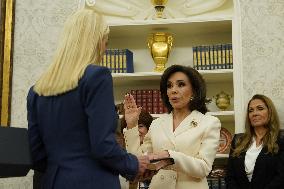 Trump Participates in a Swearing-In Ceremony for Jeanine Pirro