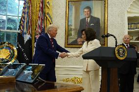 Trump Participates in a Swearing-In Ceremony for Jeanine Pirro