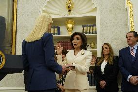 Trump Participates in a Swearing-In Ceremony for Jeanine Pirro