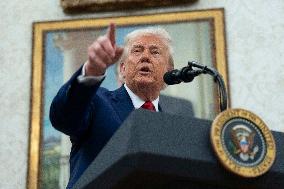 Trump Participates in a Swearing-In Ceremony for Jeanine Pirro