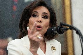 Trump Participates in a Swearing-In Ceremony for Jeanine Pirro