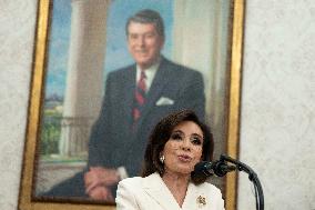 Trump Participates in a Swearing-In Ceremony for Jeanine Pirro