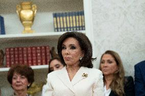 Trump Participates in a Swearing-In Ceremony for Jeanine Pirro