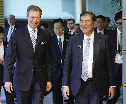 Japan PM meets with grand duke of Luxembourg
