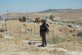 Demolishing Home and Barn in Hebron - West Bank