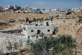 Demolishing Home and Barn in Hebron - West Bank