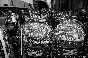 Retirees Protest Clashes With Police Outside National Congress - Buenos Aires
