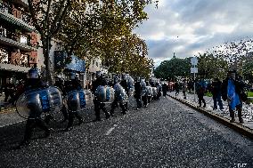 Retirees Protest Clashes With Police Outside National Congress - Buenos Aires