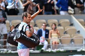 French Open - Richard Gasquet Gets Commemorative Trophy