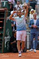 French Open - Richard Gasquet Gets Commemorative Trophy