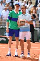 French Open - Richard Gasquet Gets Commemorative Trophy